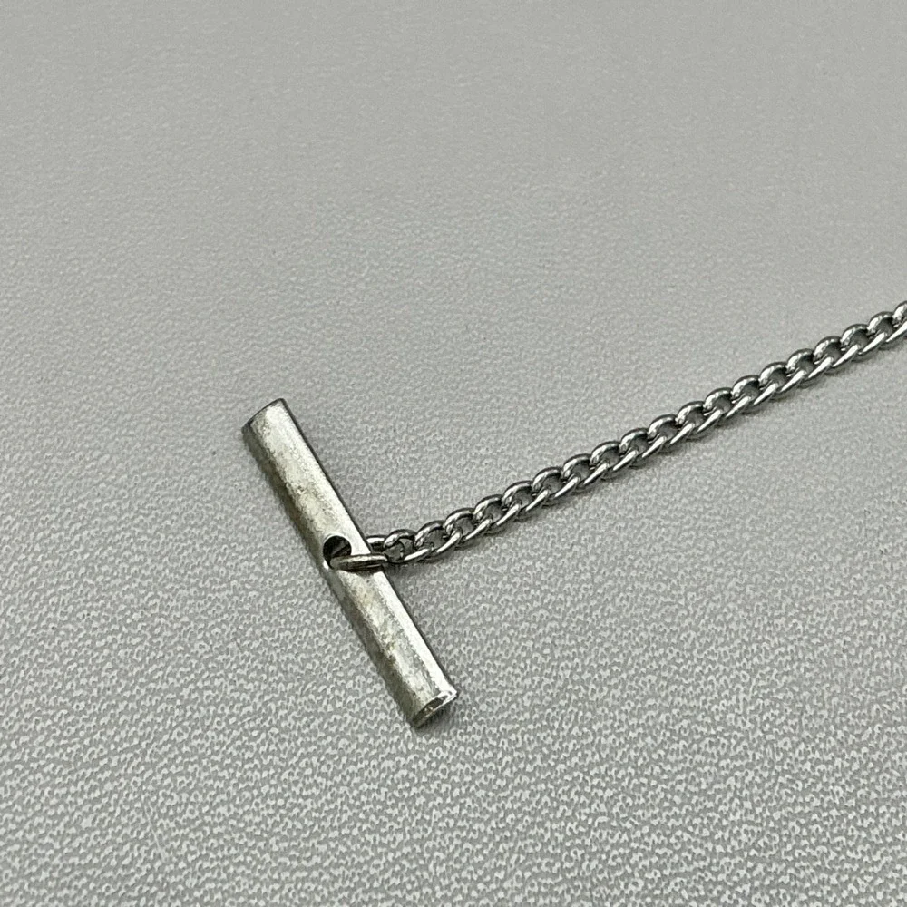Vintage Masonic Shriner Scimitar Crescent Tie Tack Silver Tone Men's Lapel Pin